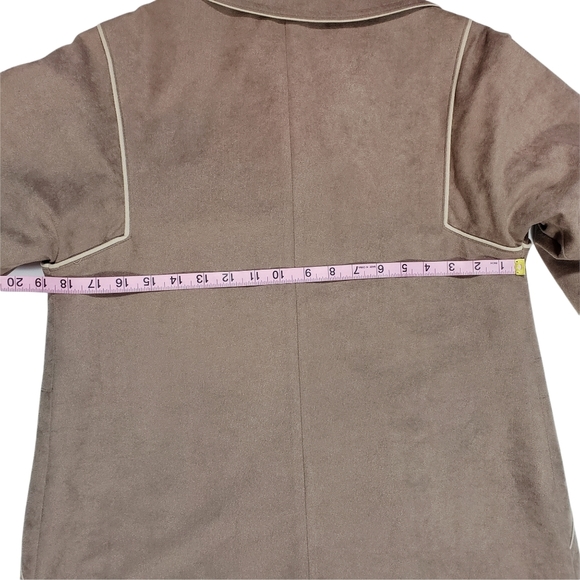 Vintage All Seasons Faux Suede Jacket Sz Medium ? Removable Liner Winter Coat - Picture 15 of 16
